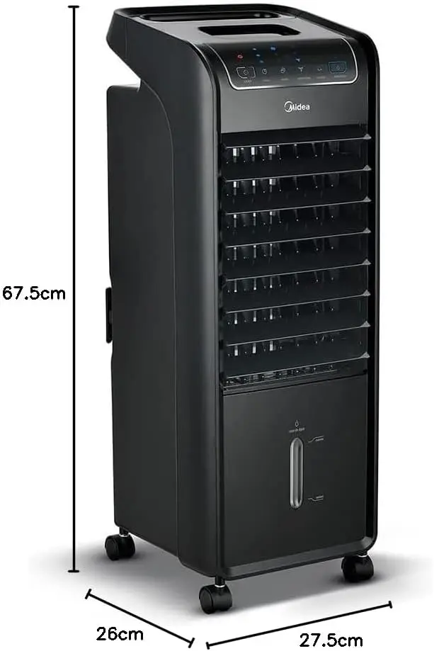 Climatizador de Ar Frio, 60W, 4,5L, Midea Preto 220V, AKAP2