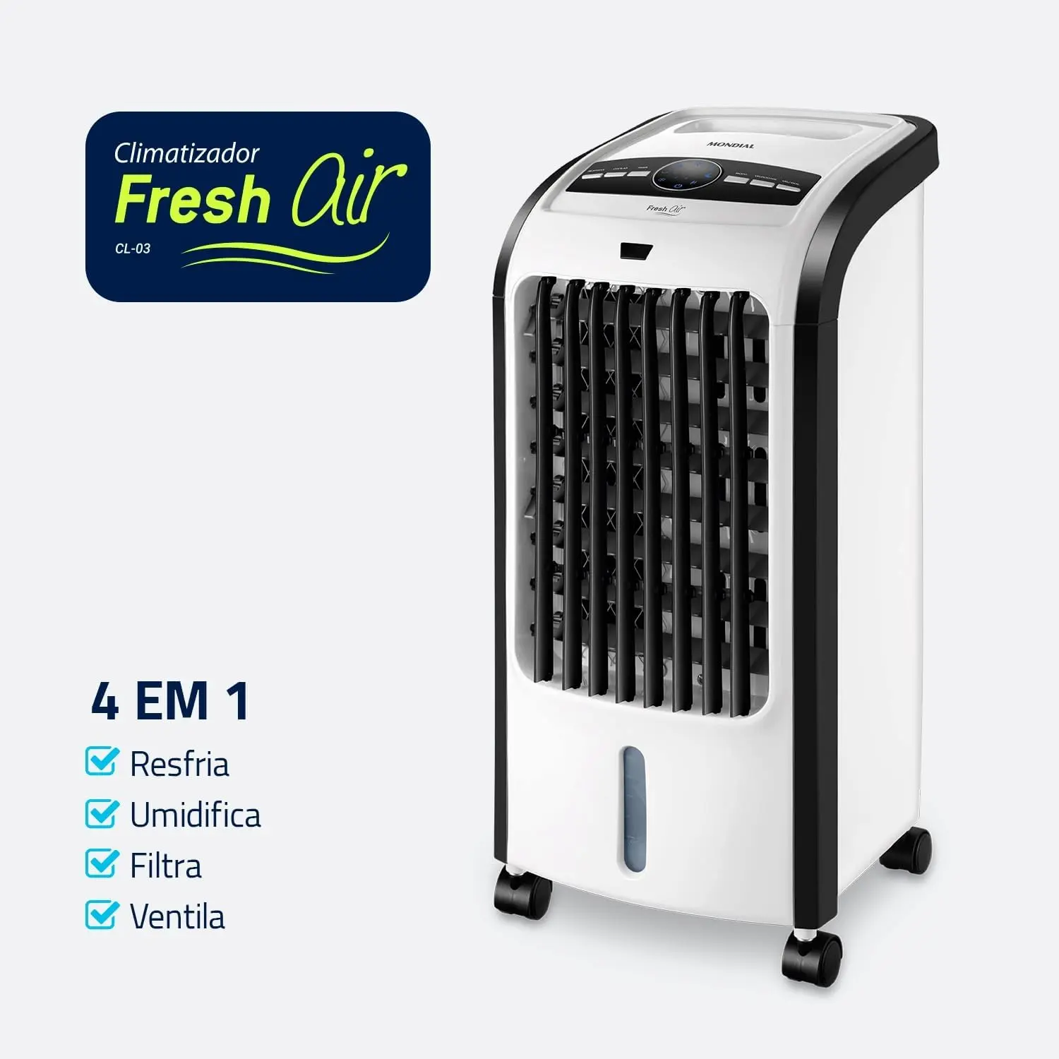 MONDIAL Climatizador Flash Air, Branco/Preto, 80W, 220V - CL-03